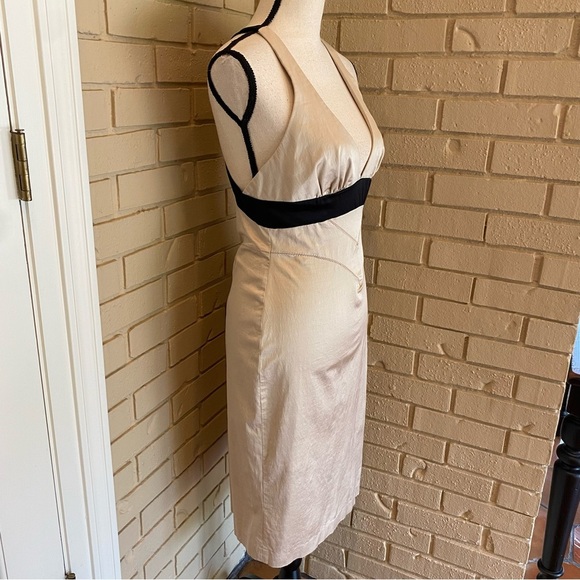 VINTAGE bebe y2k 2000s Party Cocktail Dress Mini Backless Going Out Bodycon Sz S - Picture 3 of 9